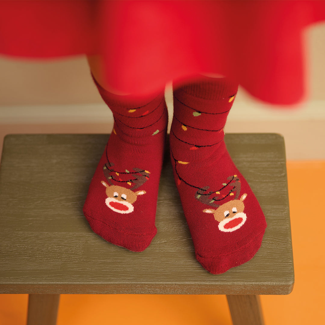 Party reindeer socks
