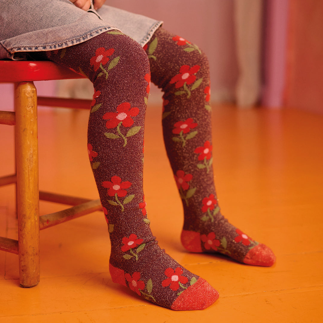 Posies glitter tights