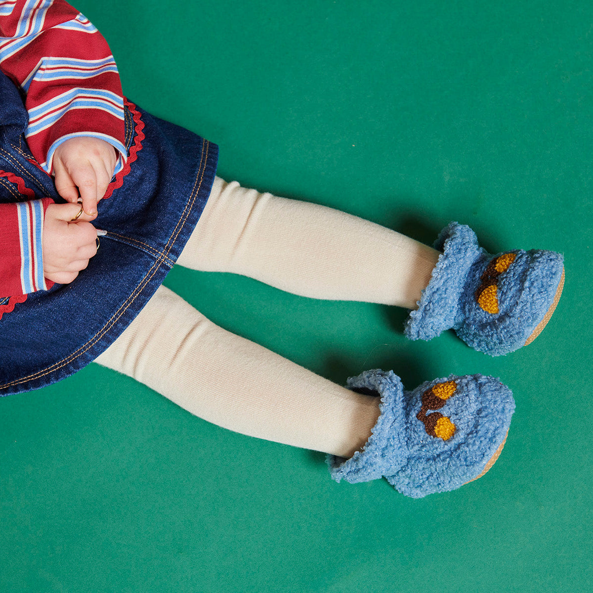 Acorn textile slippers