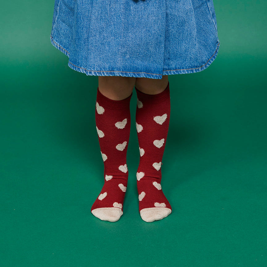 Hearts knee socks
