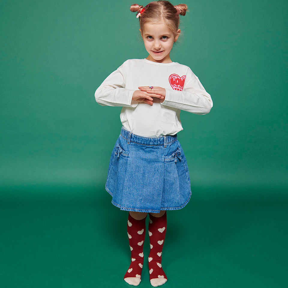 Hearts knee socks