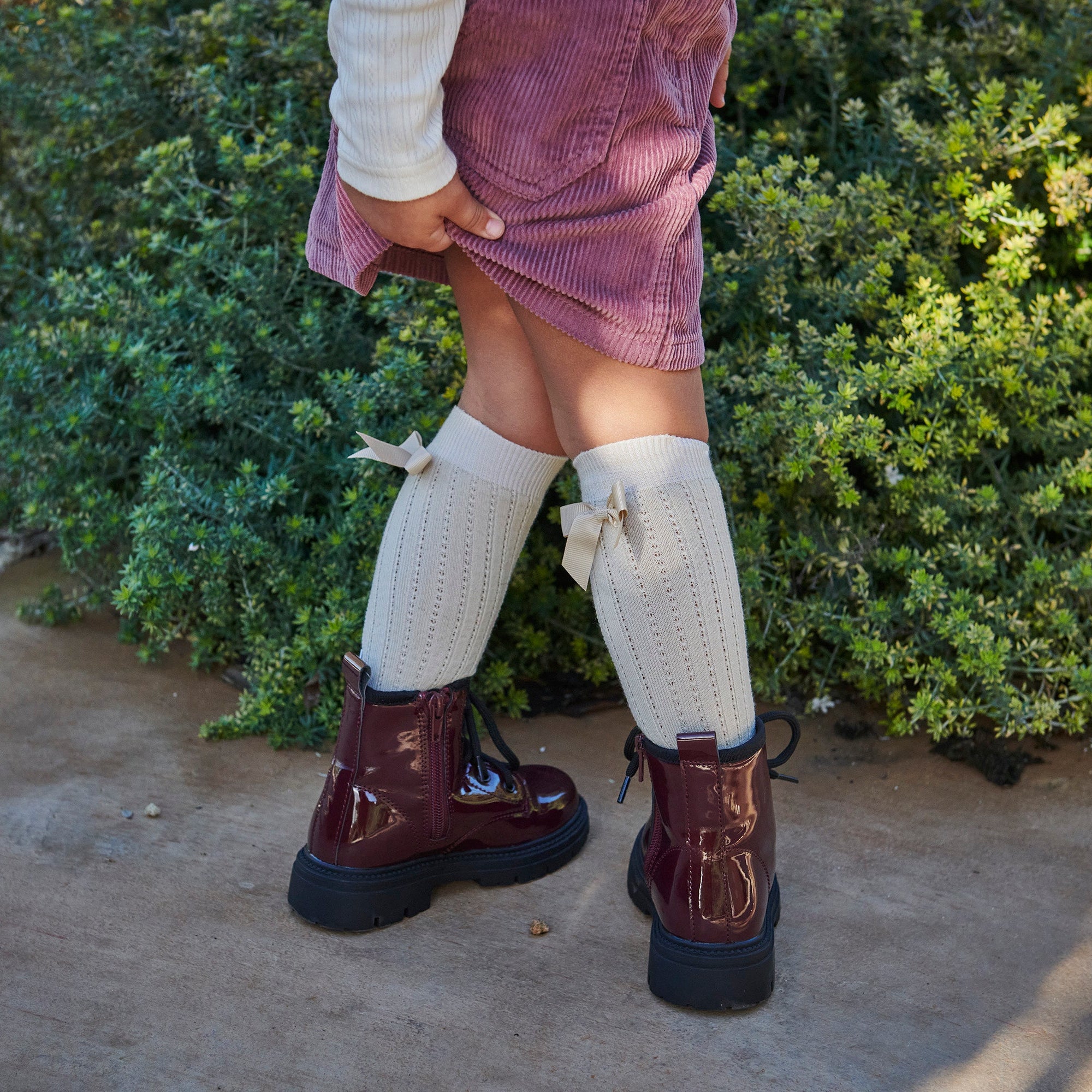 Vita knee socks - bow
