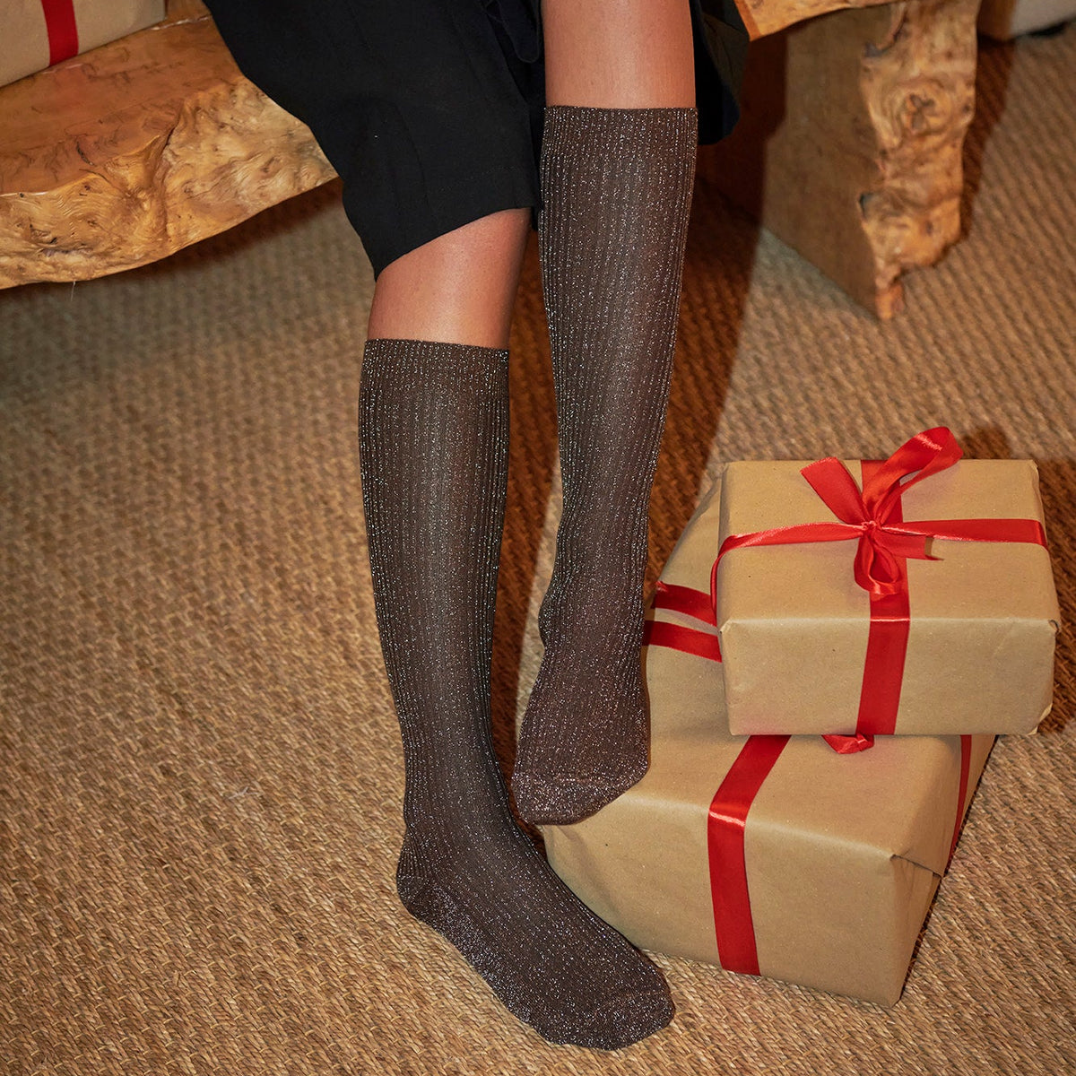 Julia glitter knee socks
