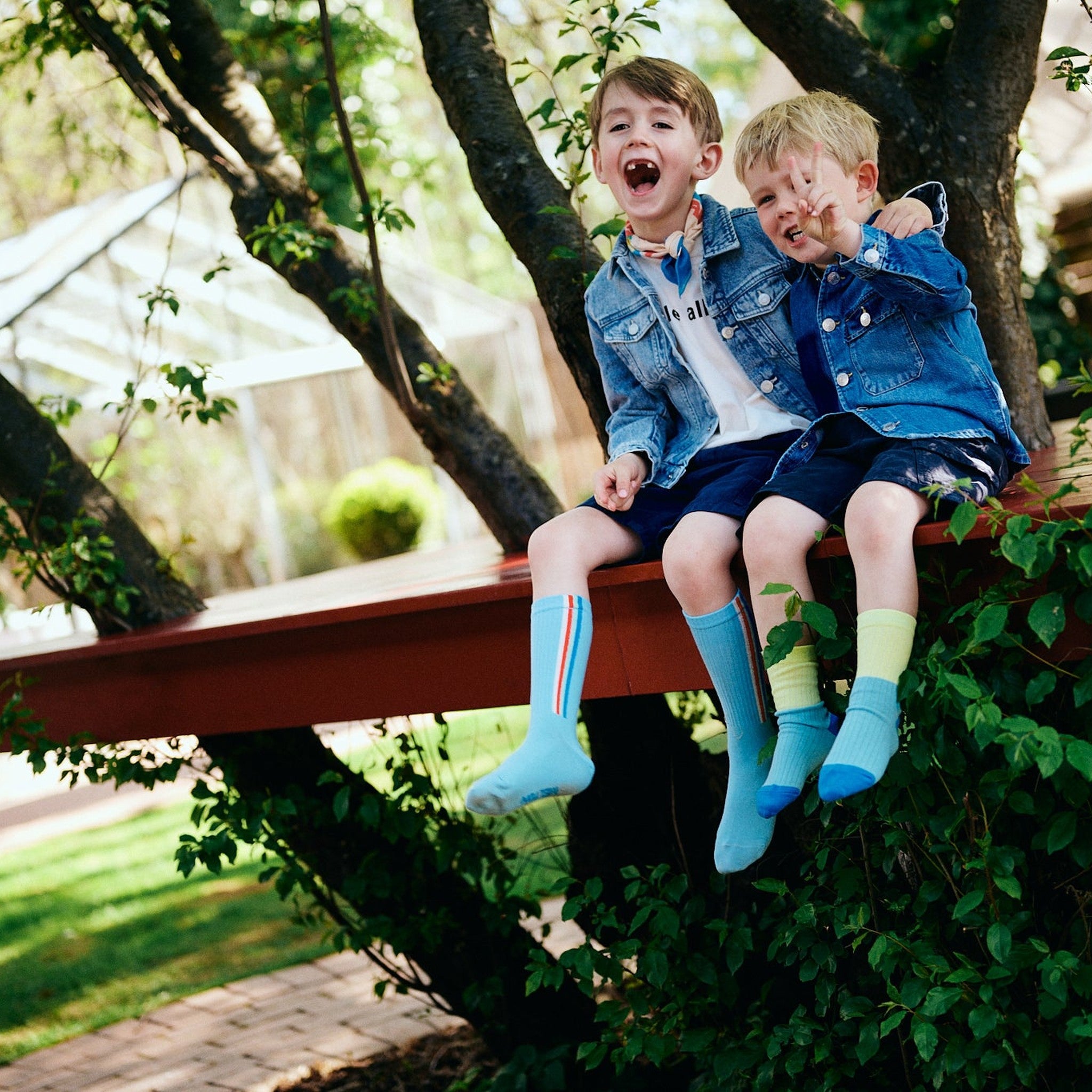 Vertical stripes socks