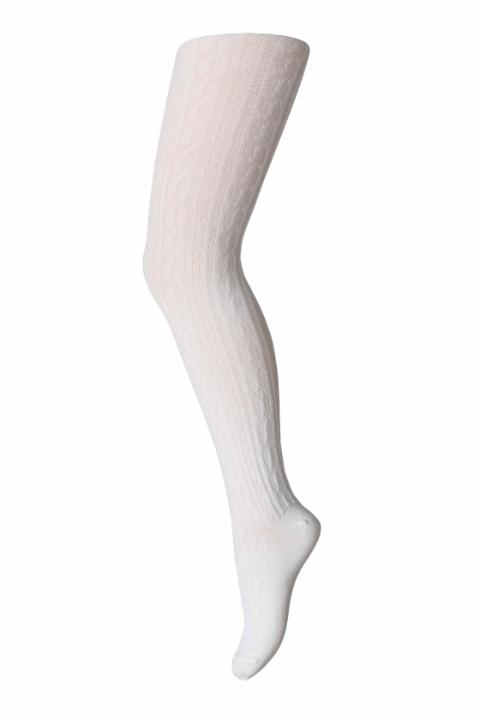 Twisted pattern tights - White -   60