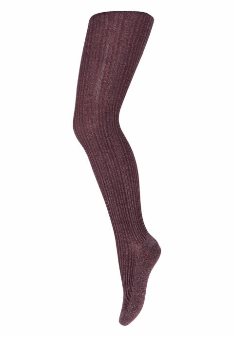 Celosia glitter tights - Dark Purple -   90