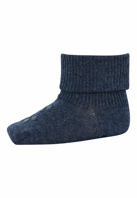 Ori socks with anti-slip - Dark Denim Melange -17/18