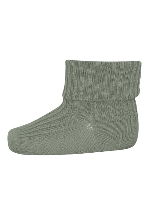 Wool rib baby socks - Lily Pad -17/18