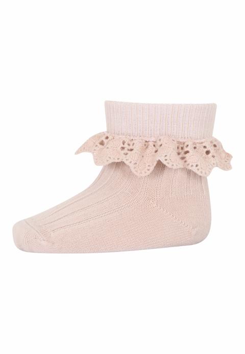 Lea socks with lace - Rose Dust -17/18