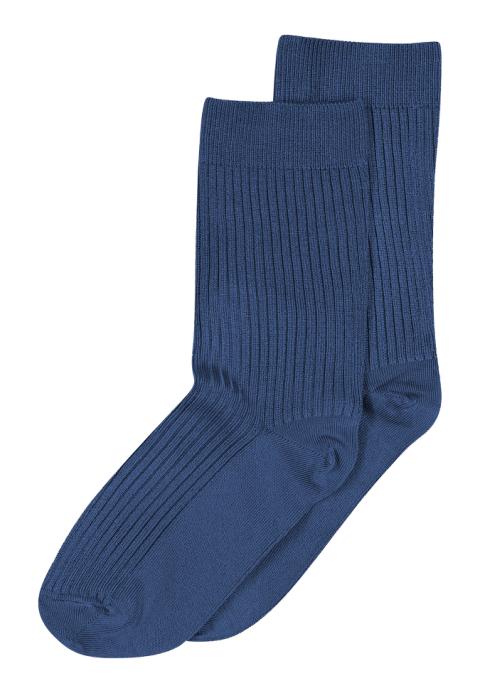 Vicky viscose rib socks - True Blue -37/39