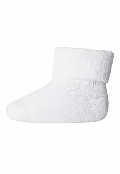 Cotton baby sock - White -17/18