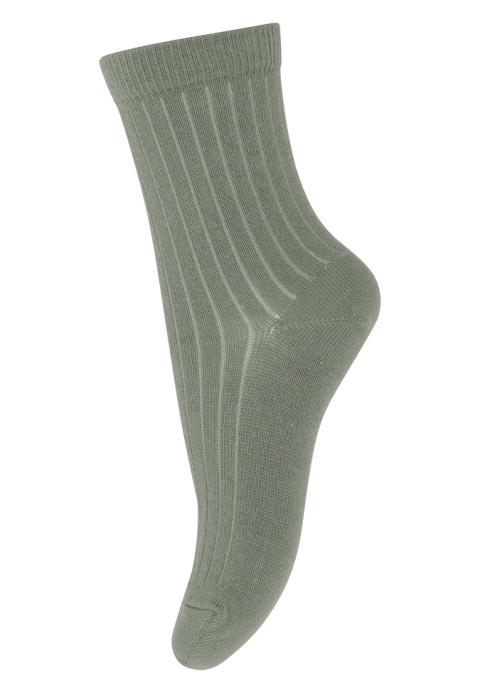Wool rib socks - Lily Pad -19/21