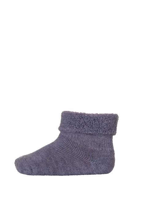 Wool baby socks - Grey Melange -17/18