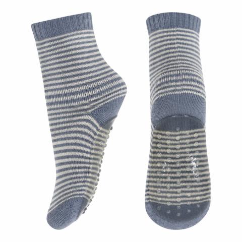 Vilde socks with anti-slip - Stone Blue -19/21