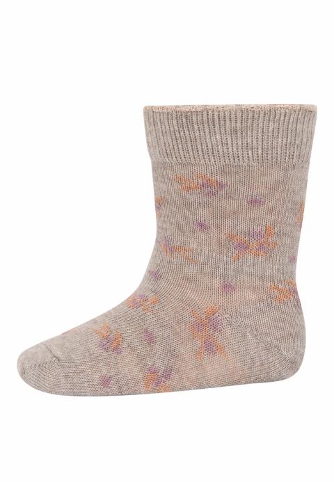 Bloom socks - Light Brown Melange -17/18