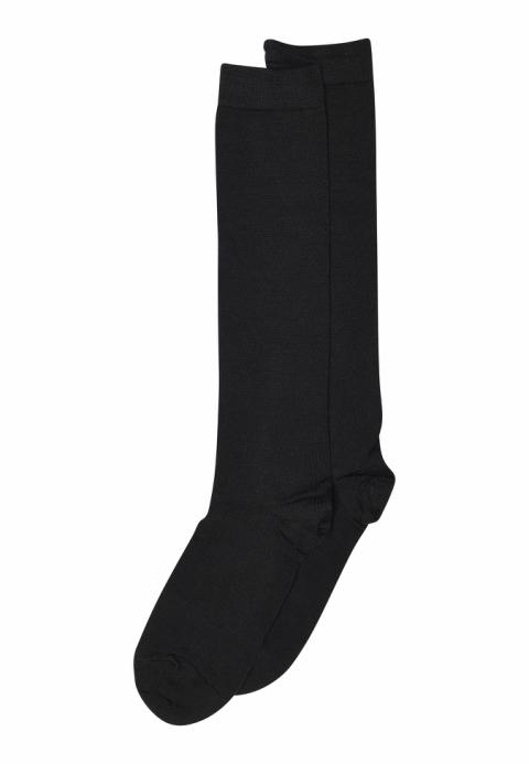 Wool/cotton knee socks - Black -37/39