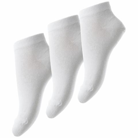 Cotton sneaker socks - 3-pack - White -25/28