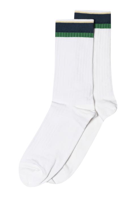 Crafted cotton/viscose socks - White -41/43