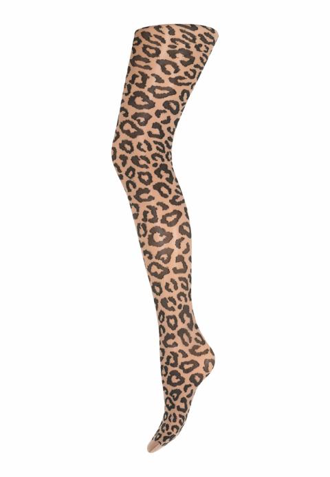 Leopard pantyhose - Cocoa Créme -   OS