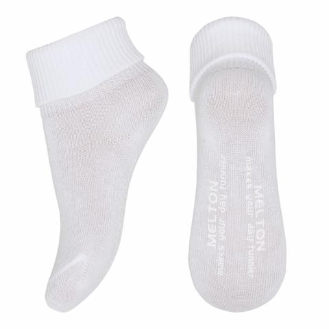 Cotton socks with anti-slip - White -20/22