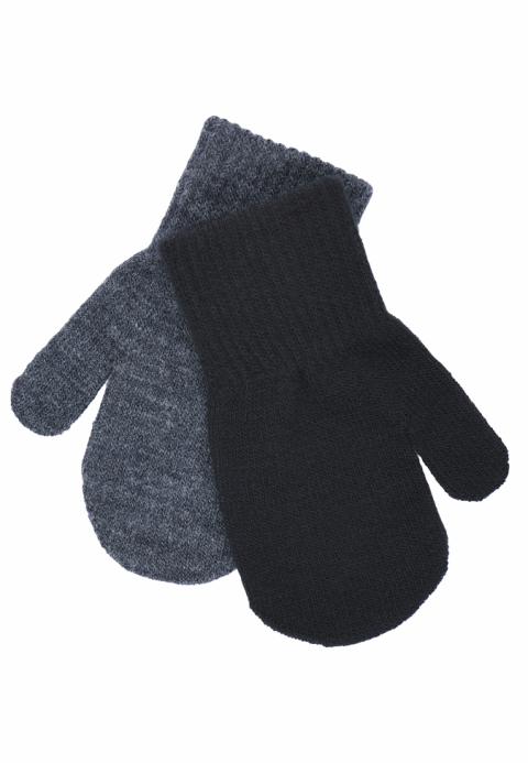 2-Pack baby mittens - Dark Grey Mel. -   OS