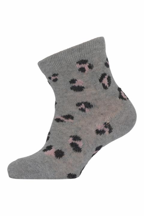 Leopard socks - Light Grey Mel. -15/16