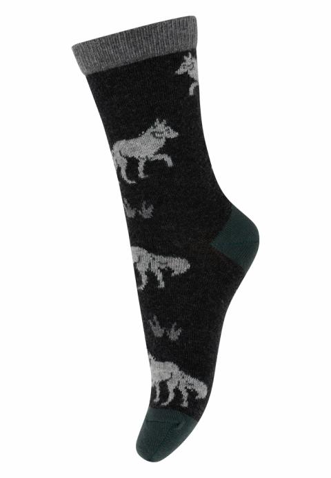 Wolf socks - Dark Grey Mel. -23/26