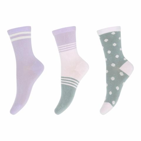 Dots 3-pack socks - Cloud Lilac -23/26