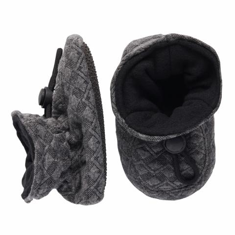 Cotton jaquard slippers - Dark Grey Mel. -16/17