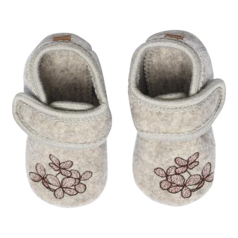 Hortensia wool slippers - Beige Melange -16/19
