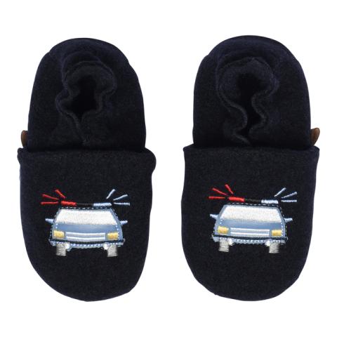Policecar wool slippers - Marine -16/19
