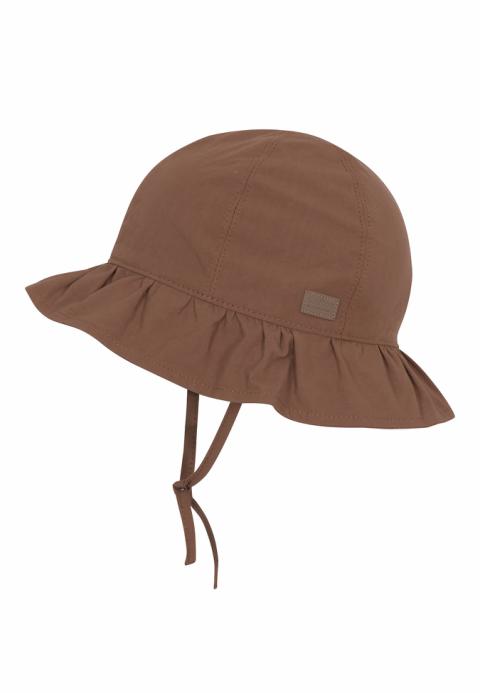 Bell Hat - solid - Leather Brown -   43