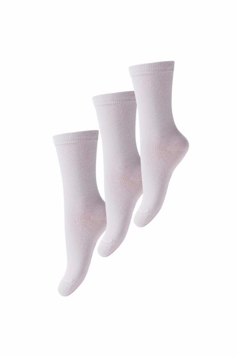 3-pack cotton socks - White -17/19