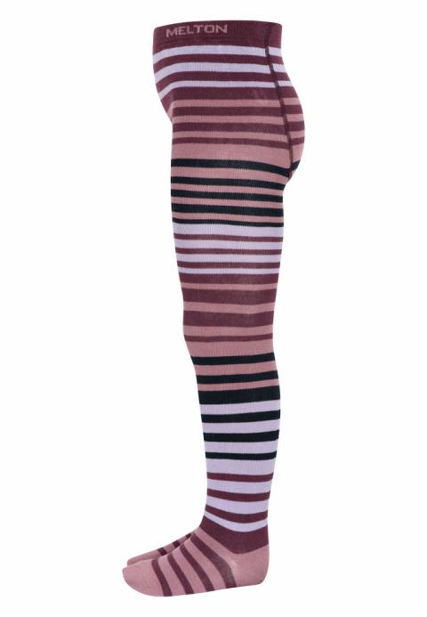 Stripe tights - Grape Wine -  104