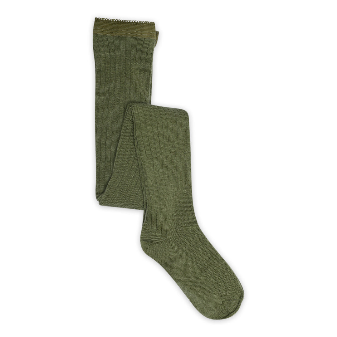 Wool rib tights
