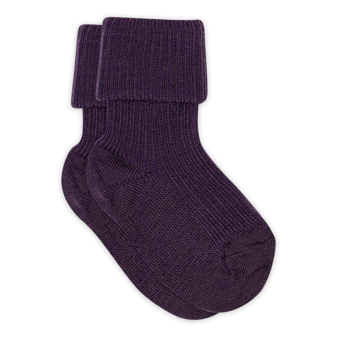 Wool rib baby socks