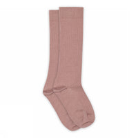 Wool rib knee socks