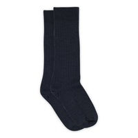Wool rib knee socks