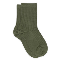 Wool rib socks