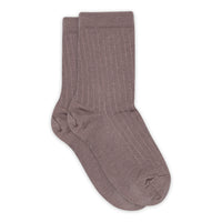 Wool rib socks