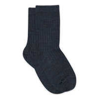 Wool rib socks