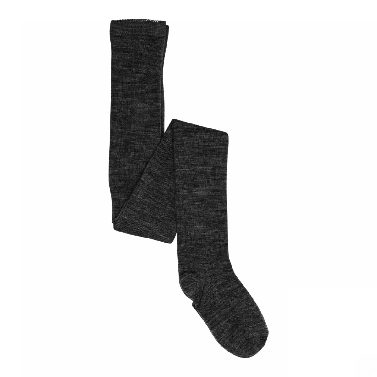 MPkids Strømpebukser - Wool rib tights i Dark Grey Melange  Køb dark grey melange Strømpebukser fra MPkids hos MP Denmark