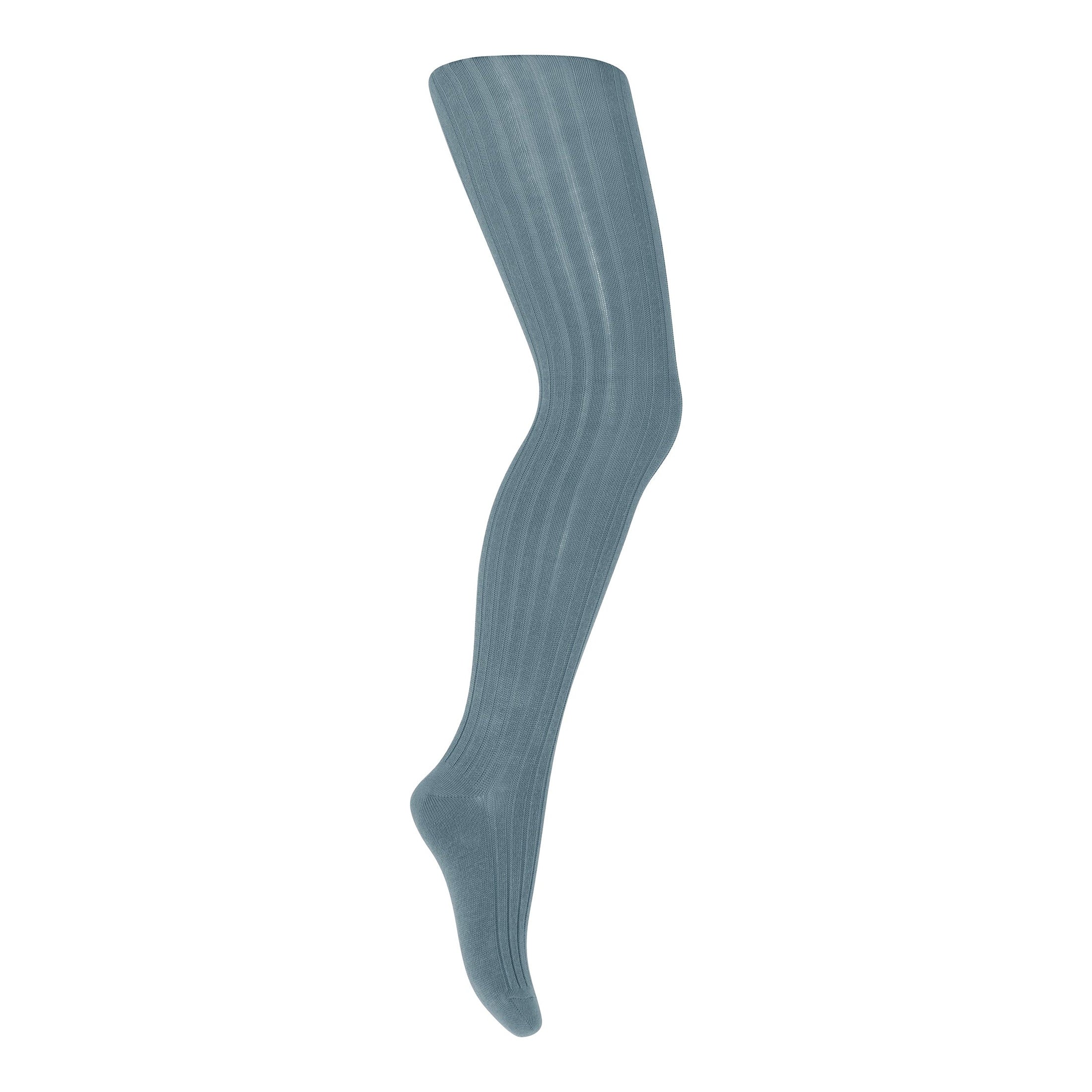 MPkids Strømpebukser - Cotton rib tights i Provincial Blue  Køb provincial blue Strømpebukser fra MPkids hos MP Denmark