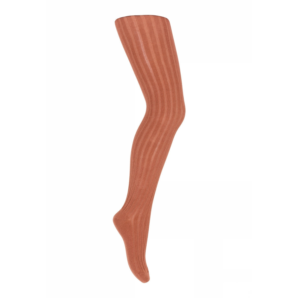 MPkids Strømpebukser - Cotton rib tights i Copper Brown  Køb copper brown Strømpebukser fra MPkids hos MP Denmark