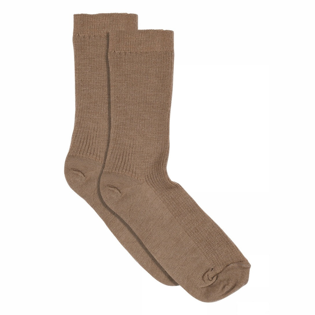 Fine wool rib socks