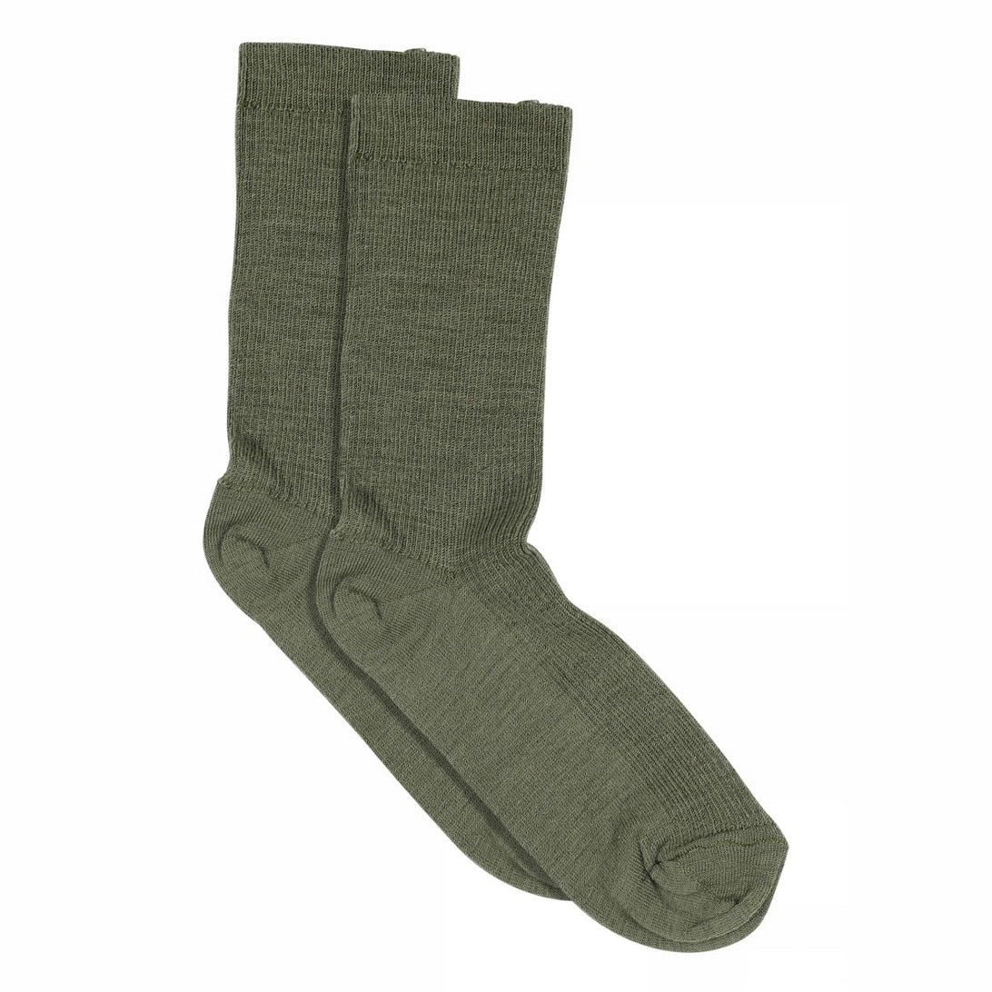 Fine wool rib socks