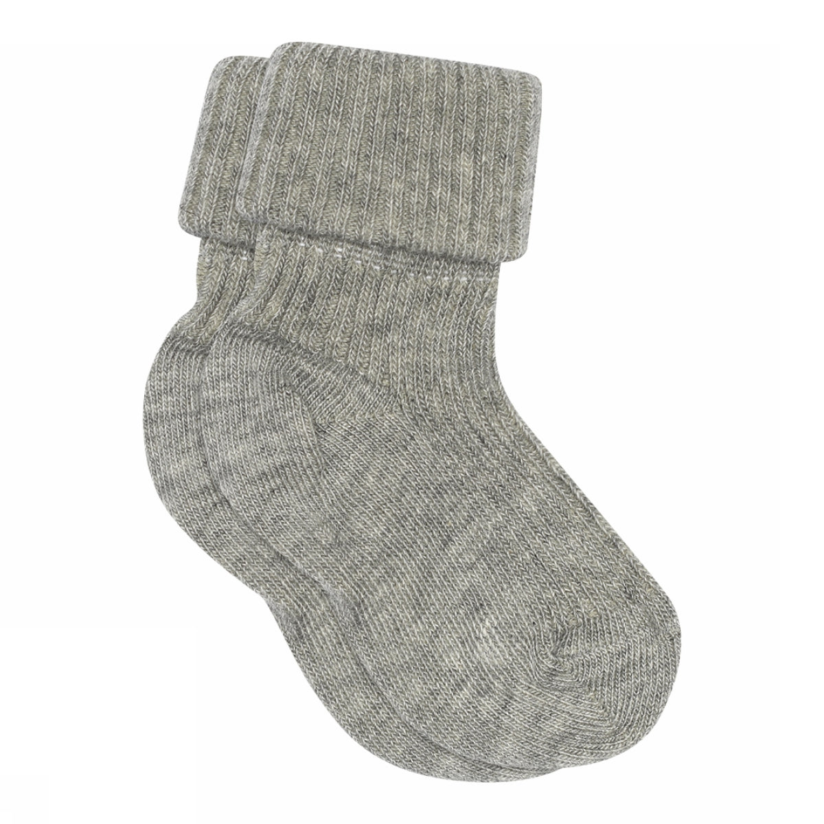 MPkids Strømper - Cotton rib baby socks i Grey Melange  Køb grey melange Strømper fra MPkids hos MP Denmark