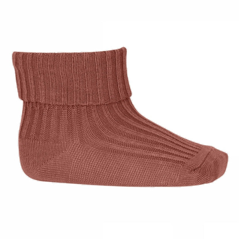 MPkids Strømper - Cotton rib baby socks i Canyon Rose  Køb canyon rose Strømper fra MPkids hos MP Denmark