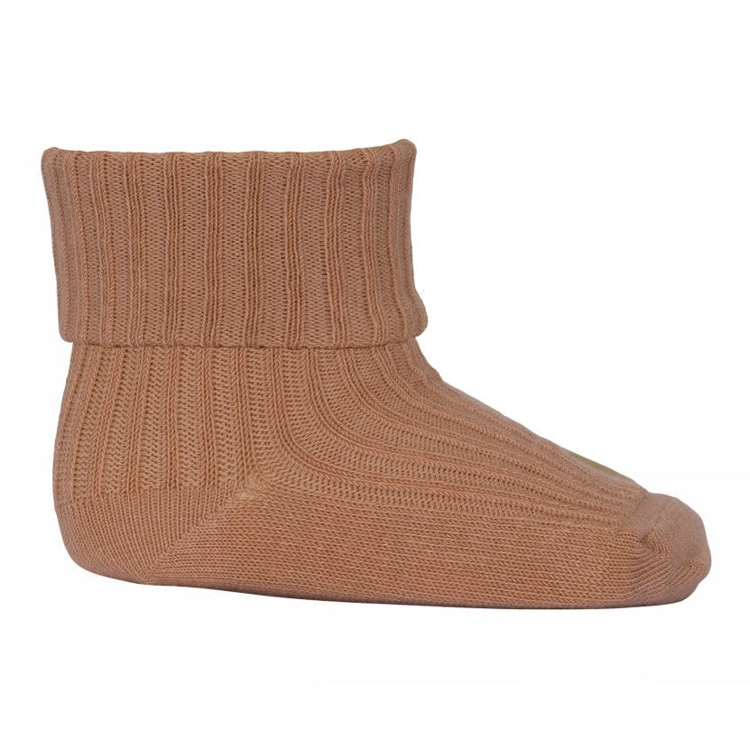 MPkids Strømper - Cotton rib baby socks i Tawny Brown  Køb tawny brown Strømper fra MPkids hos MP Denmark