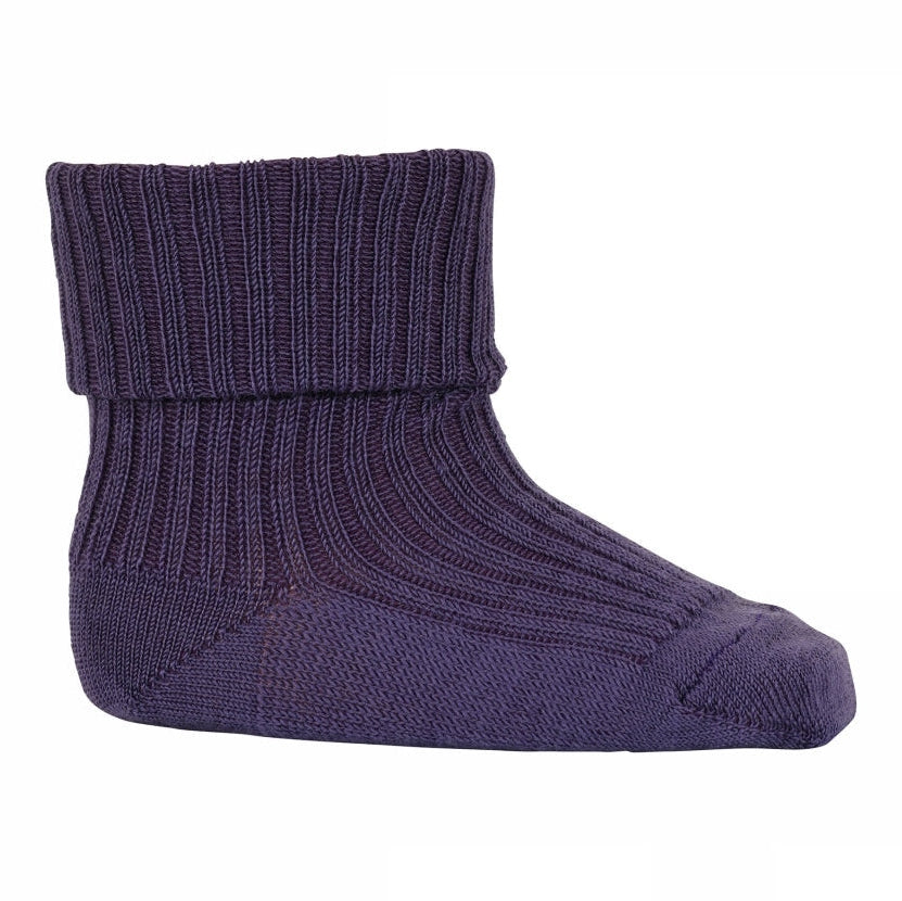 MPkids Strømper - Wool rib baby socks i Vintage Grape  Køb vintage grape Strømper fra MPkids hos MP Denmark